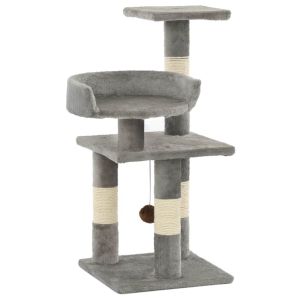 Cat Tree With Sisal Scratching Posts 65 Cm Grey