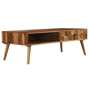 Coffee Table Solid Sheesham Wood With Honey Finish 110x50x37 Cm