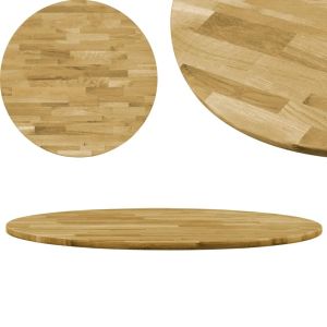 Table Top Solid Oak Wood Round 23mm x 400mm