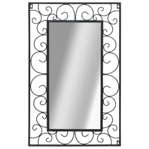 Wall Mirror Rectangular 50x80cm Black