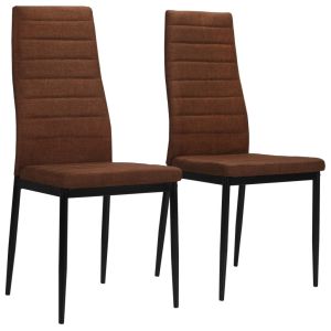 Dining Chairs 2 Pcs Brown
