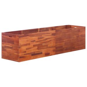Garden Planter Acacia Wood 200x50x50 Cm