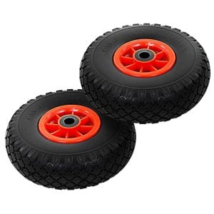 Sack Truck Trolley Wheels 2 Pcs Solid PU 3.00-4