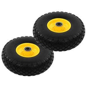 Sack Truck Trolley Wheels 2 Pcs Solid Pu 3.00-4