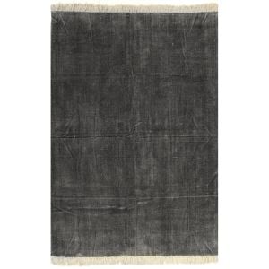 Kilim Rug Cotton 120x180 Cm Anthracite