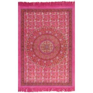 Kilim Rug Cotton 160x230 Cm With Pattern Fachsia