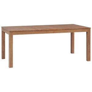 Dining Table Solid Teak Wood With Natural Finish 180x90x76 Cm