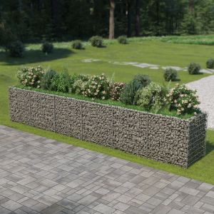Gabion Raised Bed Galvanised Steel 540x90x100 Cm