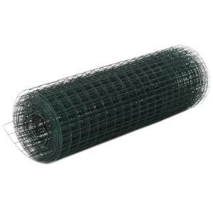 Wire Fence Steel With Pvc Coating 25x0.5 M Green