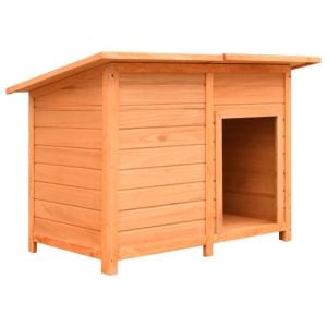 Dog Cage Solid Pine & Fir Wood 120x77x86 Cm