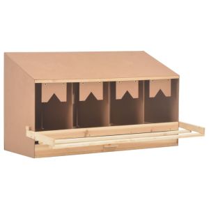 Chicken Laying Nest 4 Compartments 106x40x59 Cm Solid Pine Wood