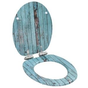 Toilet Seat With Soft Close Lid Mdf Old Wood Design