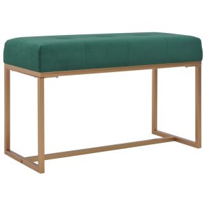 Bench 80 Cm Green Velvet