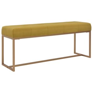 Bench 120 Cm Mustard Velvet