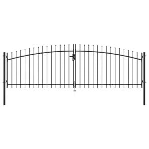 Garden Double Door Fence Gate With Spear Top 400x150cm