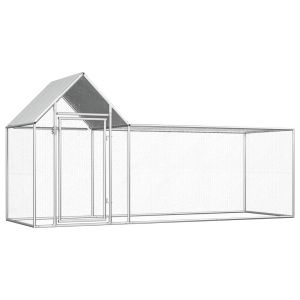 Chicken Coop 3x1x1.5 M Galvanised Steel