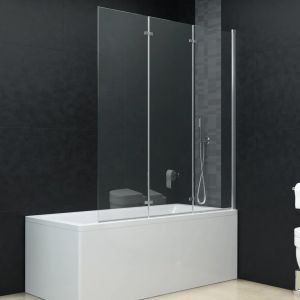 Folding Shower Enclosure 3 Panels Esg 130x138 Cm