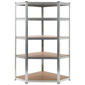 Storage Shelf Silver 90x90x180 Cm Steel And Mdf