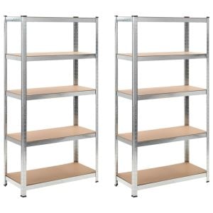 Storage Shelves 2 Pcs 90x40x180 Cm Mdf