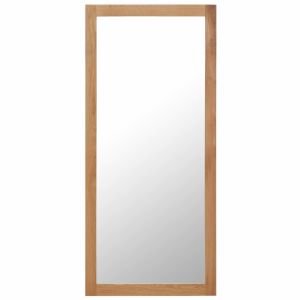 Mirror 50x140 Cm Solid Oak Wood