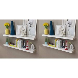 Wall Shelves 4 Pcs White 100 Cm