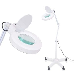 Standing Magnifying Lamp 18cm - White
