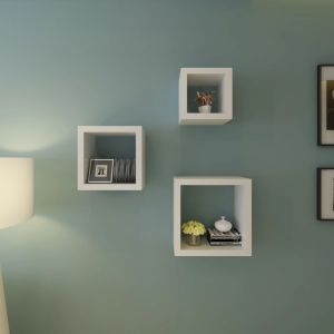 Cube Shelf Set Of 3 White