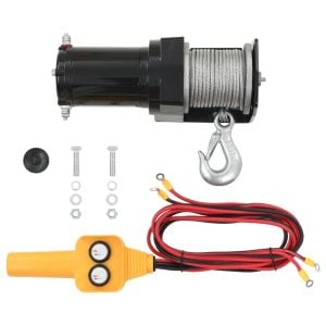 12 V Electric Winch 907 Kg Wire Remote Control