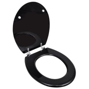 Wc Toilet Seat Mdf Lid Simple Design Black