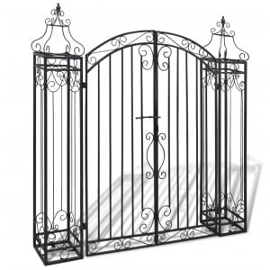 Ornamental Garden Gate Wrought Iron 122x20.5x134 Cm