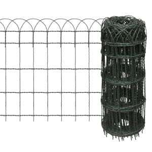 Garden Border Fence Powder-coated Iron 10x0.65 M