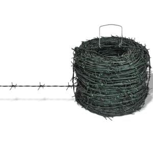 Barbed Wire Entanglement Wire Green Wire Roll 100 M