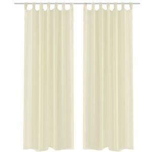 Cream Sheer Curtain 140 X 225 Cm 2 Pcs