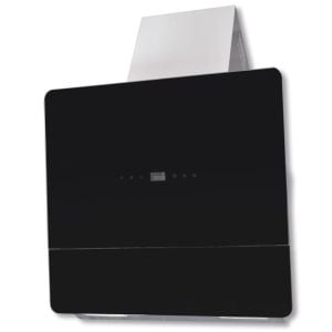 Black Tempered Glass Range Hood With Display 600 Mm