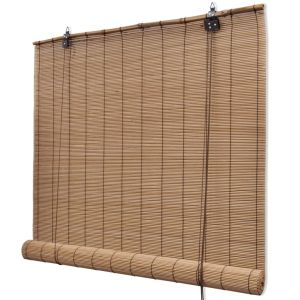 Brown Bamboo Roller Blinds 80 X 160 Cm