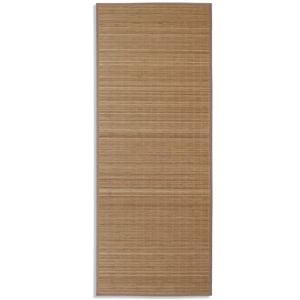 Rectangular Brown Bamboo Rug 80 X 200 Cm
