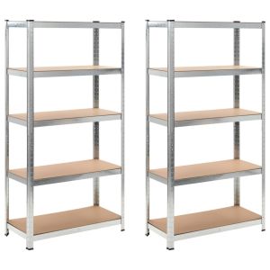 Storage Shelf Silver 2 Pcs