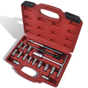 17 Pcs Diesel Injector Seat Cutter Set