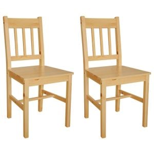 Dining Chairs 2 Pcs Pinewood