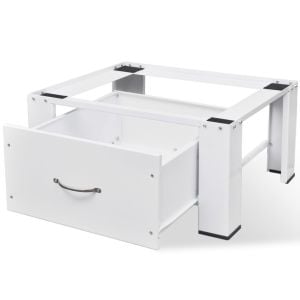 Washing Machine Pedestal With Drawer White