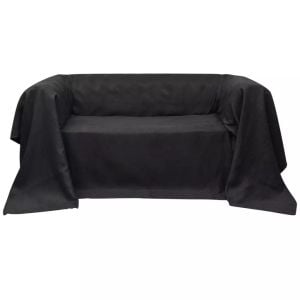 Micro-suede Couch Slipcover Anthracite 270 X 350 Cm