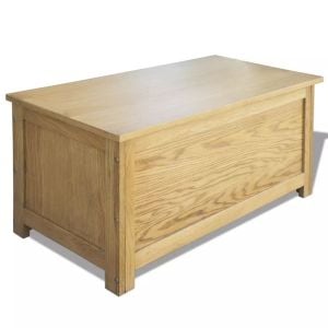 Storage Box 90x45x45 Cm Solid Oak Wood