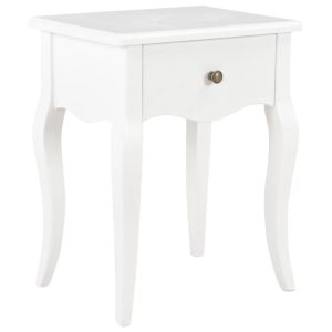 Nightstand White 40x30x50 Cm Solid Pine Wood