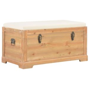 Storage Chest With Cushion 80x40x40 Cm Mdf