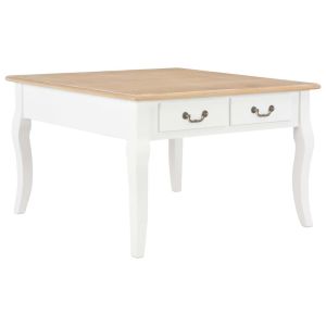 Coffee Table White 80x80x50 Cm Wood