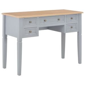 Writing Desk Grey 109.5x45x77.5 Cm Wood