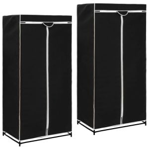 Wardrobes 2 Pcs Black 75x50x160 Cm