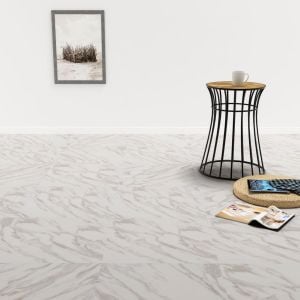 Self-adhesive PVC Flooring Planks 5.11 White Marble