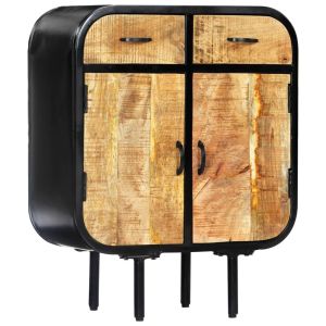Sideboard 60x30x75 Cm Solid Mango Wood And Iron