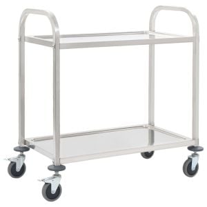 2-tier Kitchen Trolley 95x45x83.5 Cm Stainless Steel